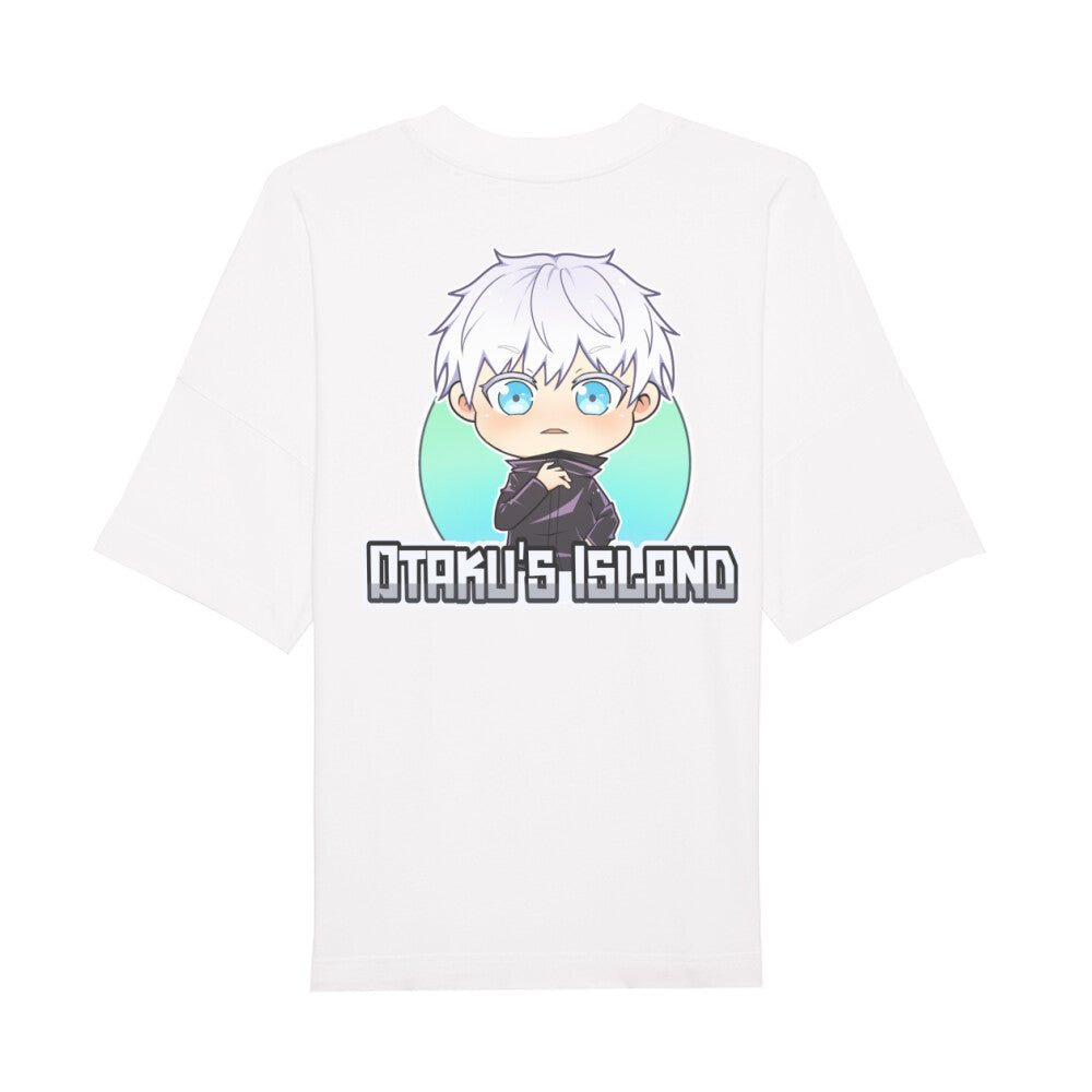 Otaku's Island x Chibi Gojo - Men's Oversized Shirt Premium