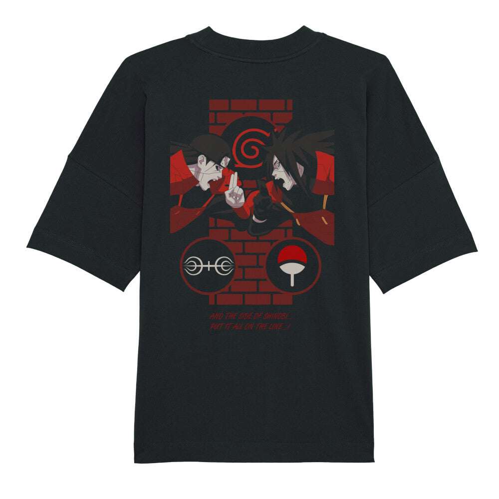 Hashirama Senju x Madara Uchiha - Men's Oversized Shirt Premium