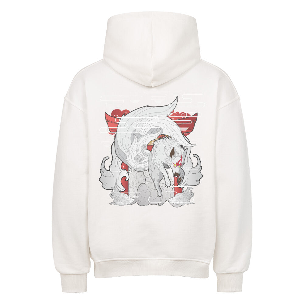Kitsune x Shrine - Heavy Cotton Oversized Hoodie