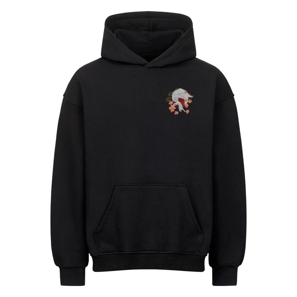 Red Flower x Fox - Heavy Cotton Oversized Hoodie