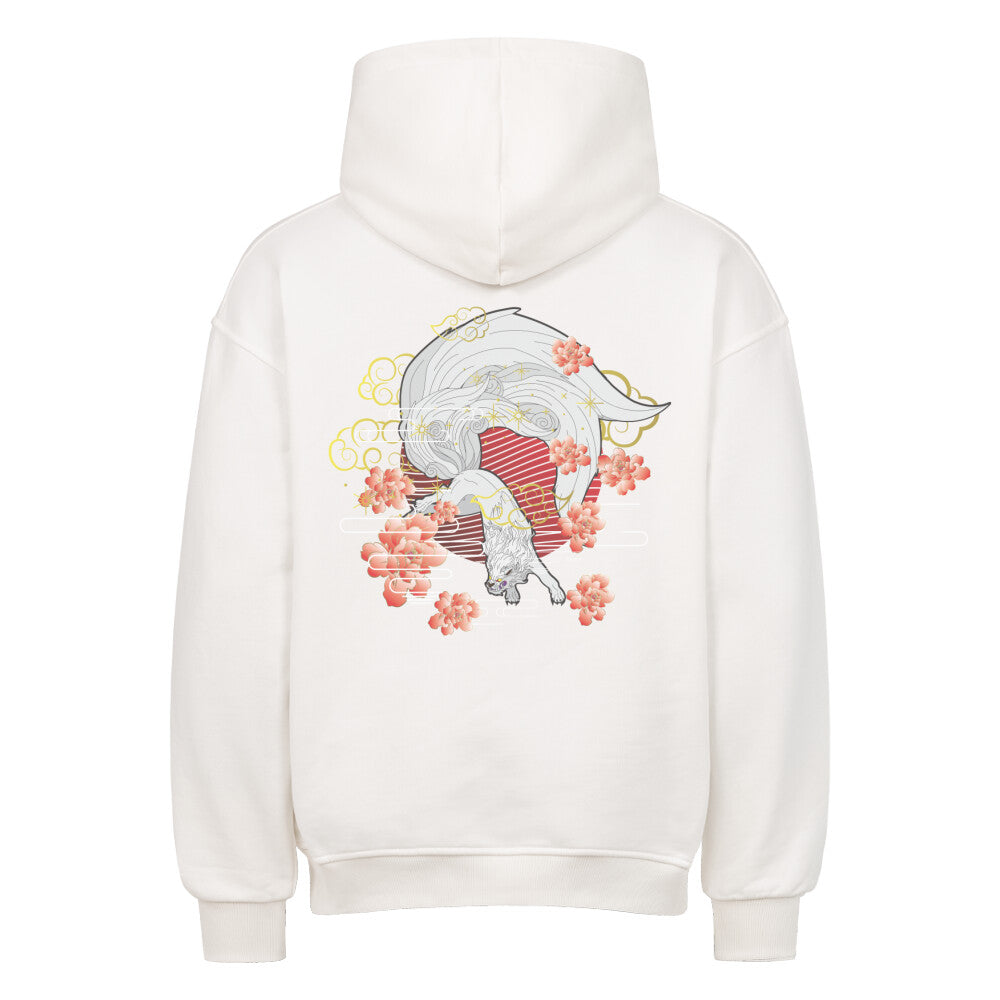 Red Flower x Fox - Heavy Cotton Oversized Hoodie