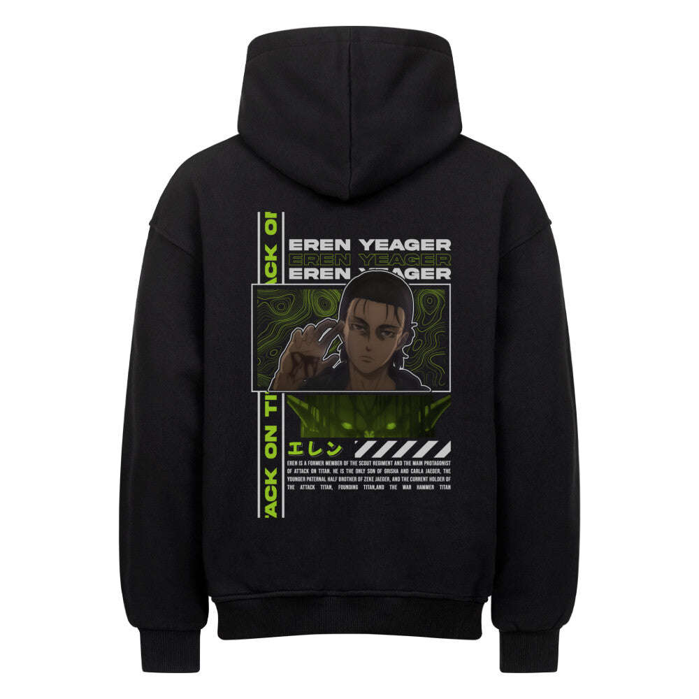 Attack On Titan x Eren Yaeger - Heavy Cotton Oversized Hoodie